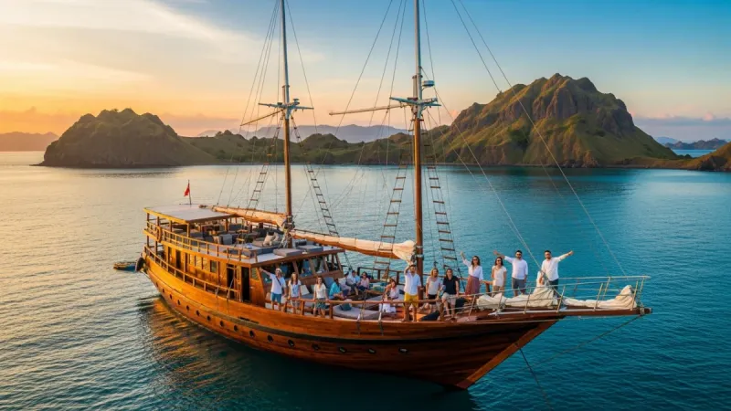 Komodo open trip share boat tour 3 days 2 nights phinisi