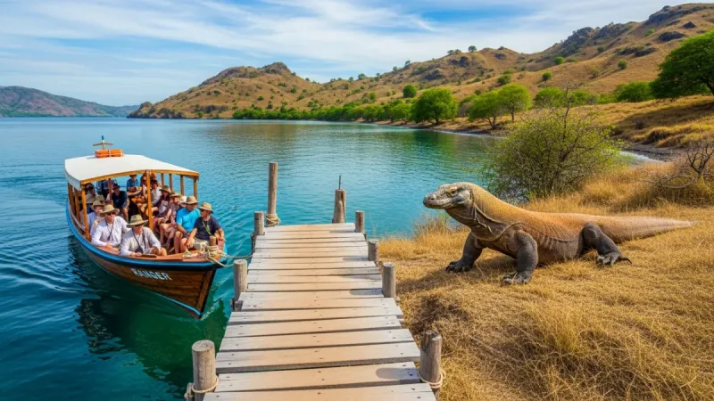 Komodo dragon boat tour ranger guided